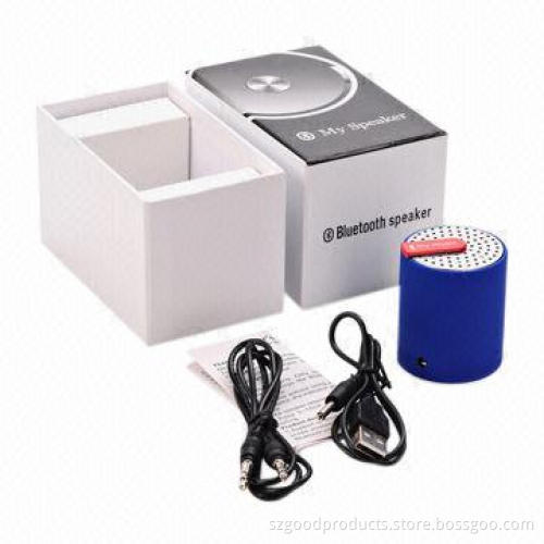 Mini Bluetooth speaker with rechargeable 300mAh battery for smartphone